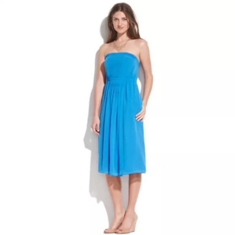 Madewell | Silk strapless dress with ✨pockets ✨